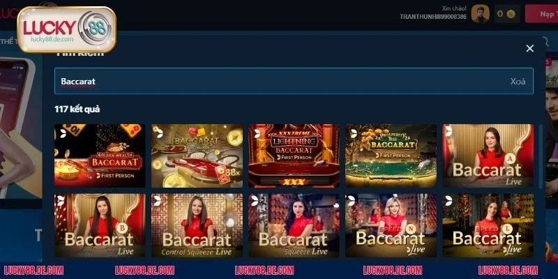 Baccarat có tỷ lệ thắng hấp dẫn và giao diện mượt mà