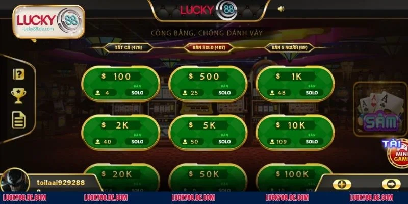 Bài sâm lốc thu hút đông đảo hội viên tại nhà cái